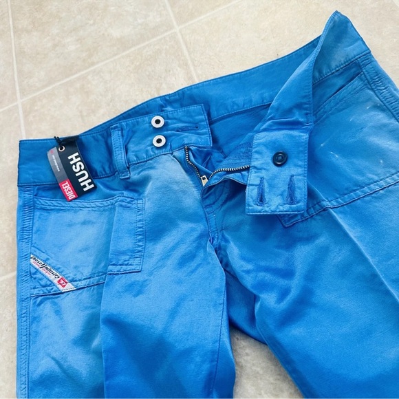 NWT  Diesel Women Satin Pants Low Rise Color Wash 27 in Cotton Blend Y2K - Picture 5 of 11